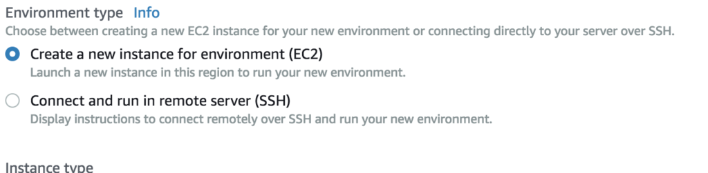 Environment type