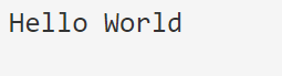 Hello World in Java output